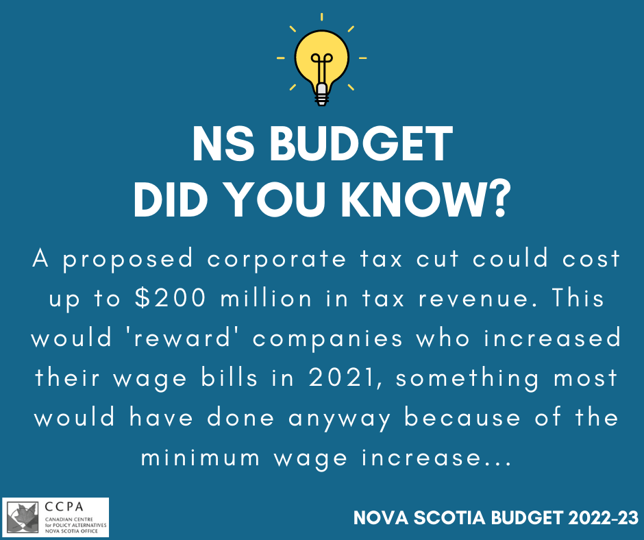 Nova Scotia Budget 202223, What we want to see & Facts about NS Gov